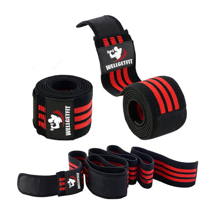 Well Get Fit WellGetFit Knee Wraps (Pair) For Weightlifting, Powerlifting, Cross Training WODs, Squats, Gym Workout & Fitness. 72