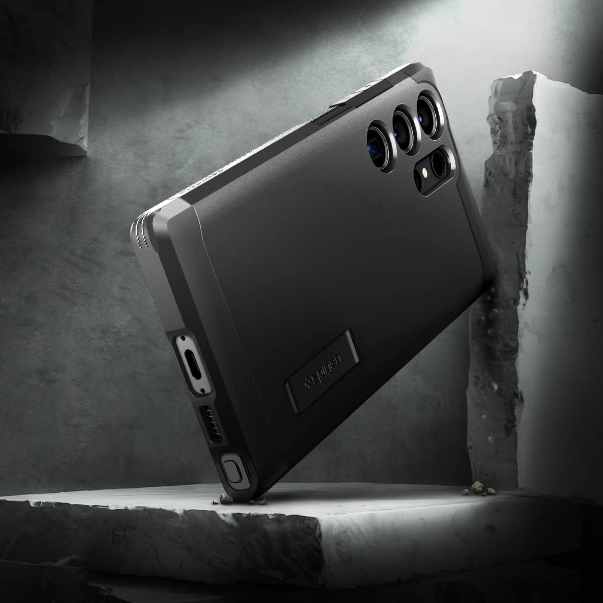 Spigen Tough Armor designed for Samsung Galaxy S23 ULTRA case cover (2023) with Extreme Impact Foam - Black