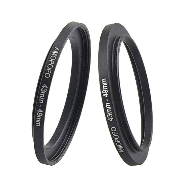 43mm Lens to 49mm Camera Filter Ring Compatible with for All Brands 43mm Lens and 49mm UV,ND,CPL Camera Filter Accessories