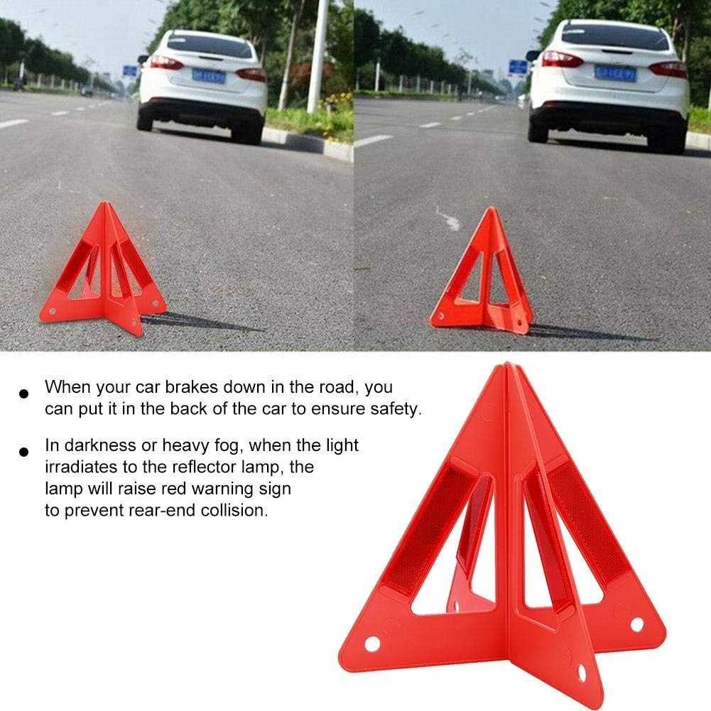 Safety Triangle Warning, Akozon Portable Car Emergency Breakdown Reflective Warning High Road Safety Deflect Vehicle Sign