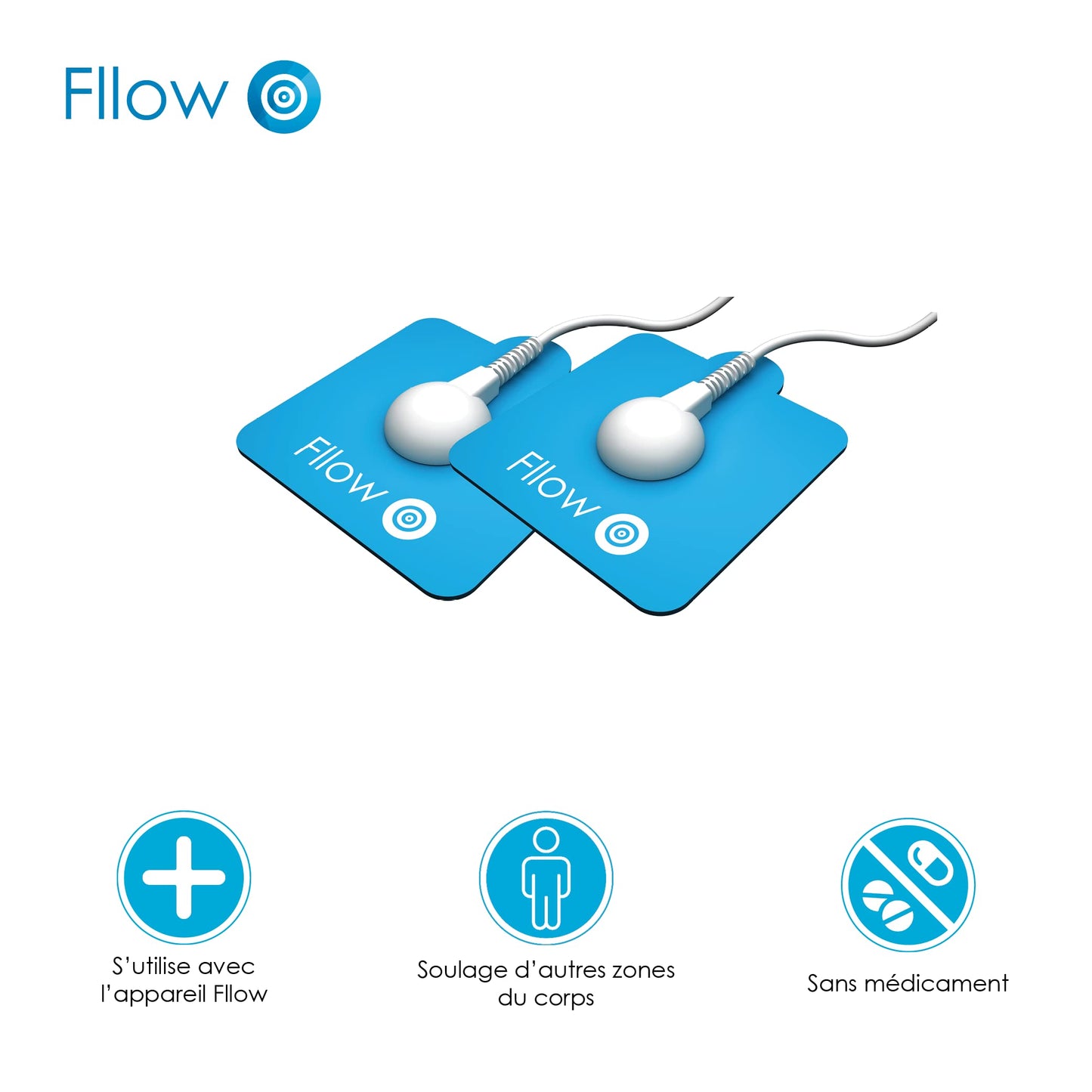 Paingone Fllow TENS Electrodes | Relieves Painful Areas | Arms, Shoulders, Thighs, Back| Blood Circulation, Blood Circulation, Pain Relief, Easy to Use