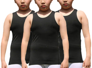 LANBAOSI Boy's 3 Pack Compression Sleeveless Shirt Soccer Training Kids Tank Top Undershirts (7 Years)