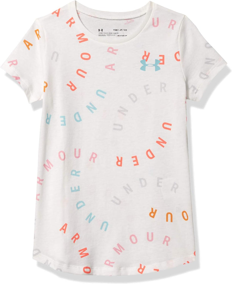 Under Armour Girl's Live Printed Wordmark Short-sleeve Shirt