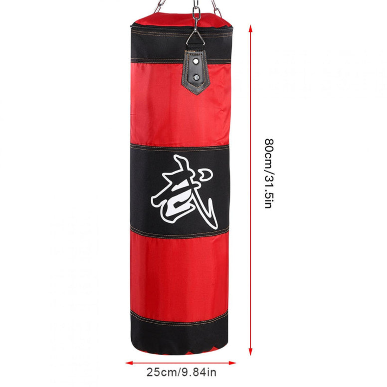 FEIP Empty Punching Bag, Durable Fitness Sandbags Punching Bag Boxing Hanging Punching Bag Empty for Kickboxing for Training for Home for Gym(red, 80cm)