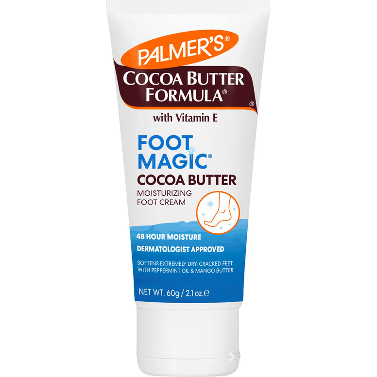 Palmer's Cocoa Butter Formula Foot Magic Moisturizing Cream with Vitamin E -Soothes Sore Tired Feet-Deep Moisturizes Rough & Dry Skin-Improves Textures,Irritation,Scars & Marks-Apply Daily-60gm
