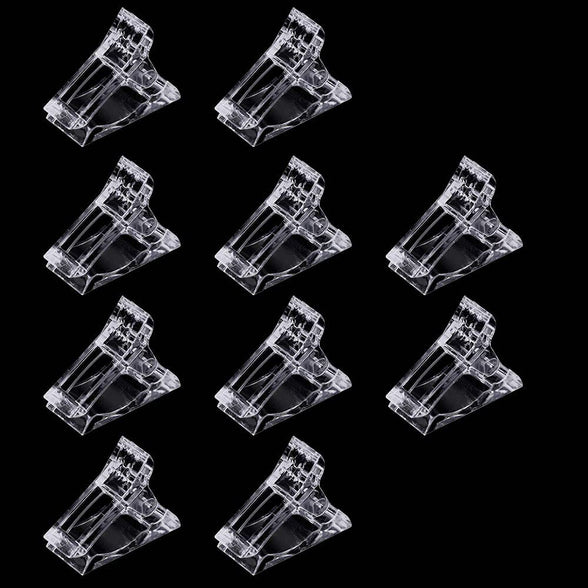 AMERTEER 10Pcs Nail Clips for Quick Building | Nail Forms for Polygel, Nail Clips for Polygel, Nail Extension Forms UV LED Builder Clamps Manicure Nail Art Tool