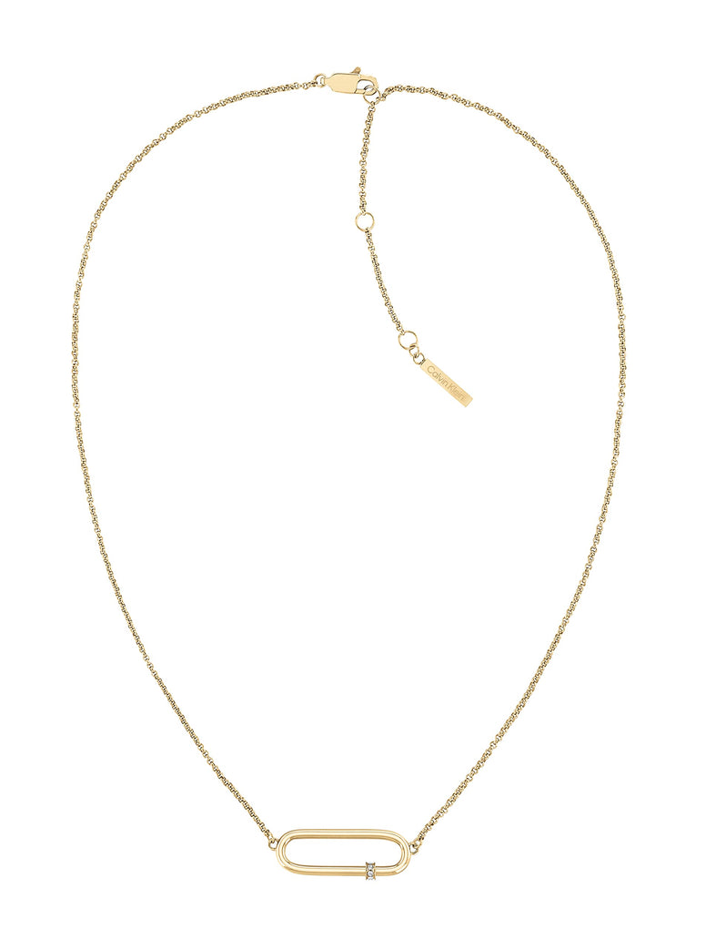 CALVIN KLEIN ELONGATED OVAL, WOMEN's NECKLACE