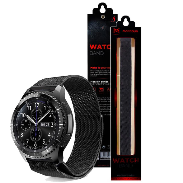 MARGOUN Stainless Steel Mesh Loop Bracelet Strap for Huawei GT/Huawei GT 2 (46mm) Watch Band/Huawei Watch GT2 Pro Strap/Samsung Galaxy Watch 46mm / Galaxy Watch 3 45mm, 22mm