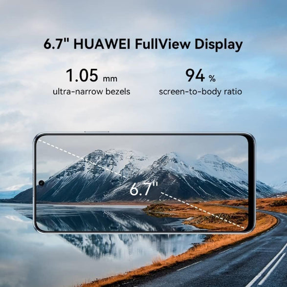 HUAWEI nova Y90 Smart Phone, 6.7" Edgeless FullView Display, 40W Fast Charging, 5000 mAh Large Battery, 50 MP AI Triple Camera, 6GB RAM, 128GB Storage, EMUI 12, LTE, Crystal Blue