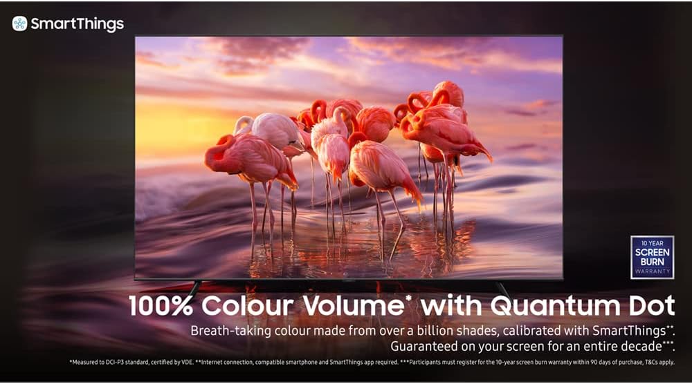 SAMSUNG 55 Inch Q60B QLED 4K Smart TV (2022) - 4K Processor With Alexa Built In & Dual LED Screen With 100% Colour Volume Display, Airslim Design, Object Tracking Sound, Super Ultrawide Gameview