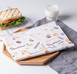 Baking Food Packaging Paper Wax Paper Food Grade Grease Paper Food Wrappers Wrapping Paper For Bread Sandwich Burger Fries Oilpaper Baking Tools Disposable Candy Baking Oil-Proof Package Paper 100 Pcs