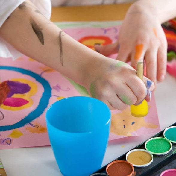 KASTWAVE Assorted Round Paint Foam Set Painting Tools Set, Sponge Brush for Kids Painting Crafts and DIY, Sponge Stippler Stencil Foam Brush, Crafts Arts Painting Supplies
