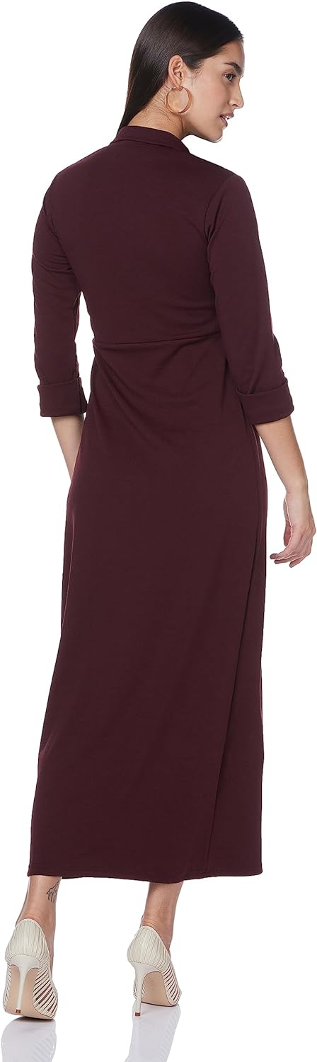 Miss Olive Women's Crepe A-line Maxi Dress