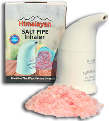Original Himalayan Salt Pipe Ceramic Inhaler/Pocket Size Inhaler Filled with 100% Pure Himalayan Salt - with hygienic dust Cap by Klass Home Collection® (Standard Size)
