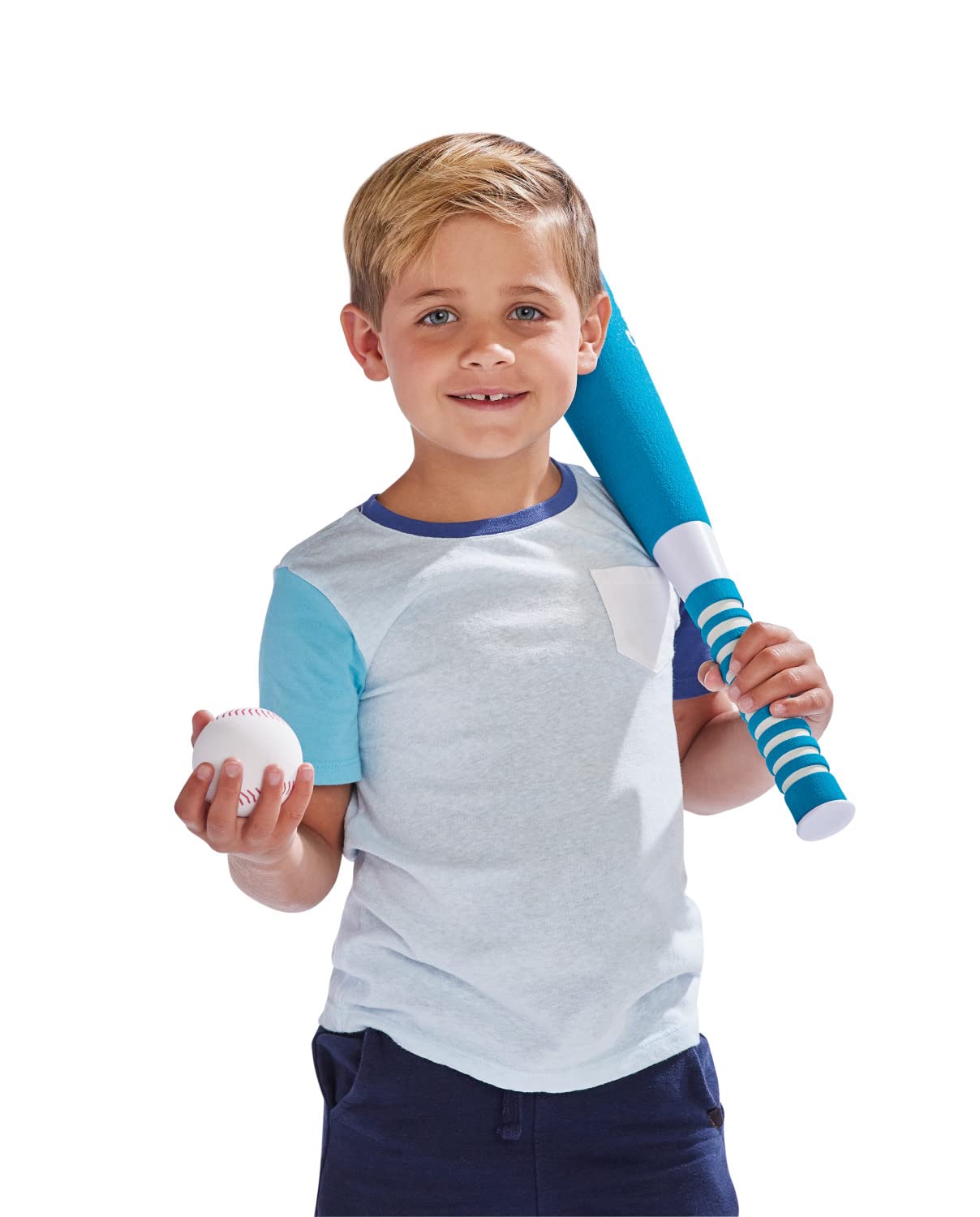 Kidoozie EZ-Adjust T-Ball Set - Height-Adjustable T-Ball Set for Kids - Soft Foam Bat and 3 Tee Balls Included