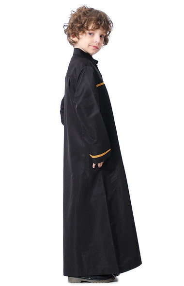 GladThink Boys Muslim Thobe with Long Sleeves Arab Wear Mandarin Collar