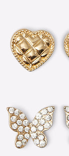 ALDO Women's Ocaewan White Cubic Zirconia Pierced Earrings, Yellow Gold