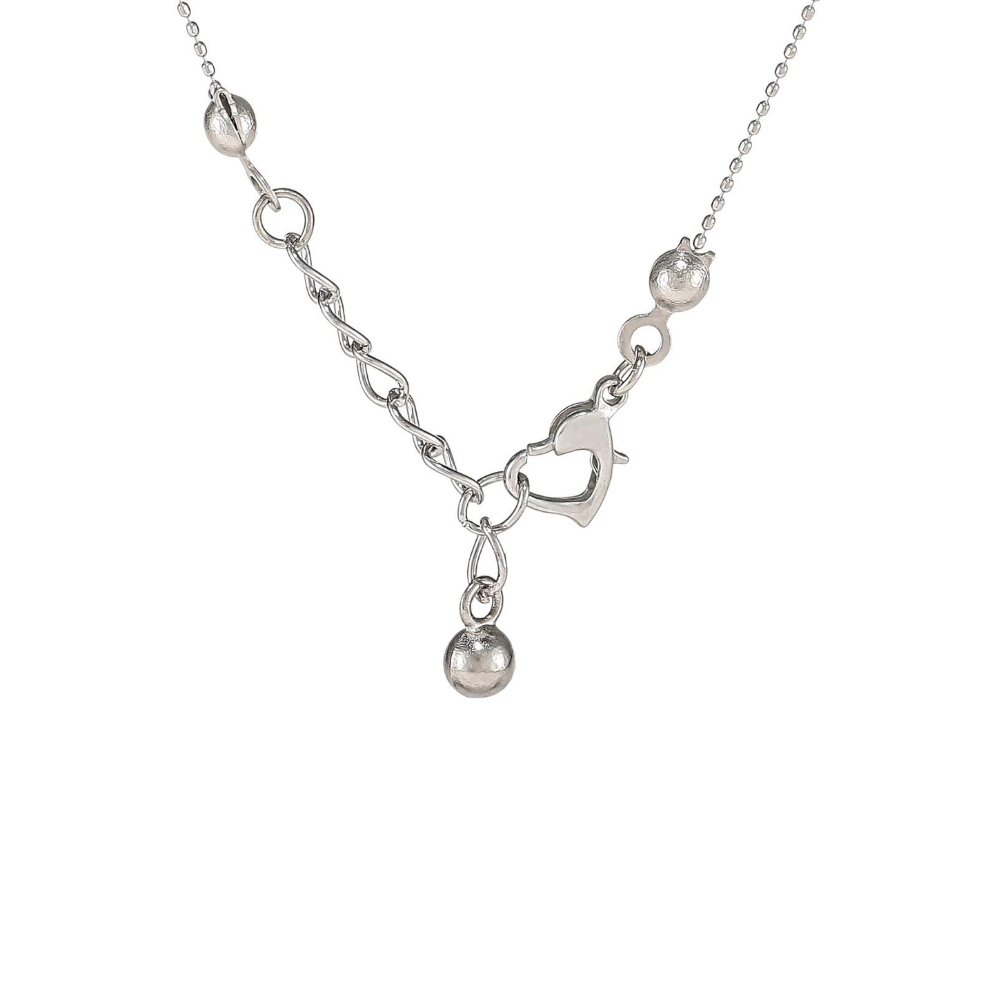 Alwan-Accessories Silver Plated Necklace for Women - EE3658NSS