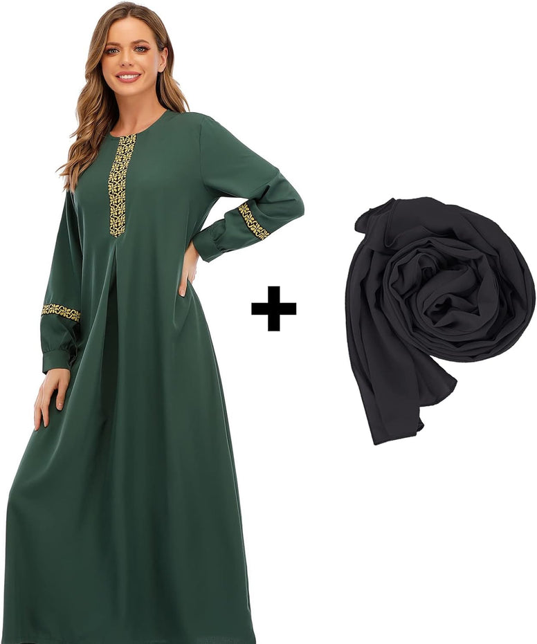 Abetteric womens Muslim Abaya Maxi Dress dresses