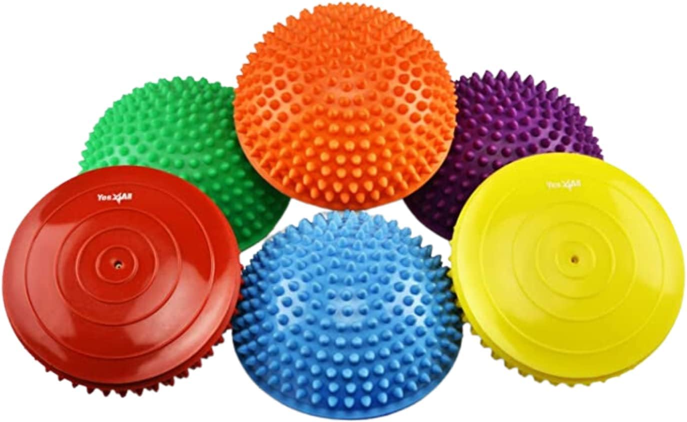 Yes4All 3 Shapes Hedgehog Balance Pods and Balance Disc, Rocky Balance, Stability, Core Strength, Coordination for Adults, Obstacle Course for Dogs