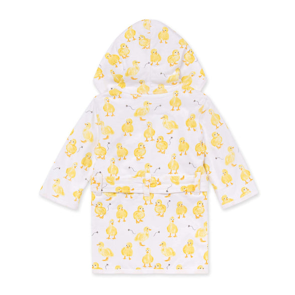 Burt's Bees Baby Infant Hooded Bathrobe, Absorbent Knit Terry, 100% Organic Cotton, Yellow, 9 Months