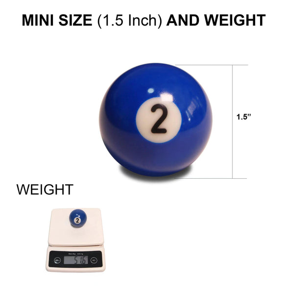 Billiard Balls Set 2-1/4 or 1-1/2 Inch Size Regulation/Mini American Pool Game Complete Full 16 Resin Balls