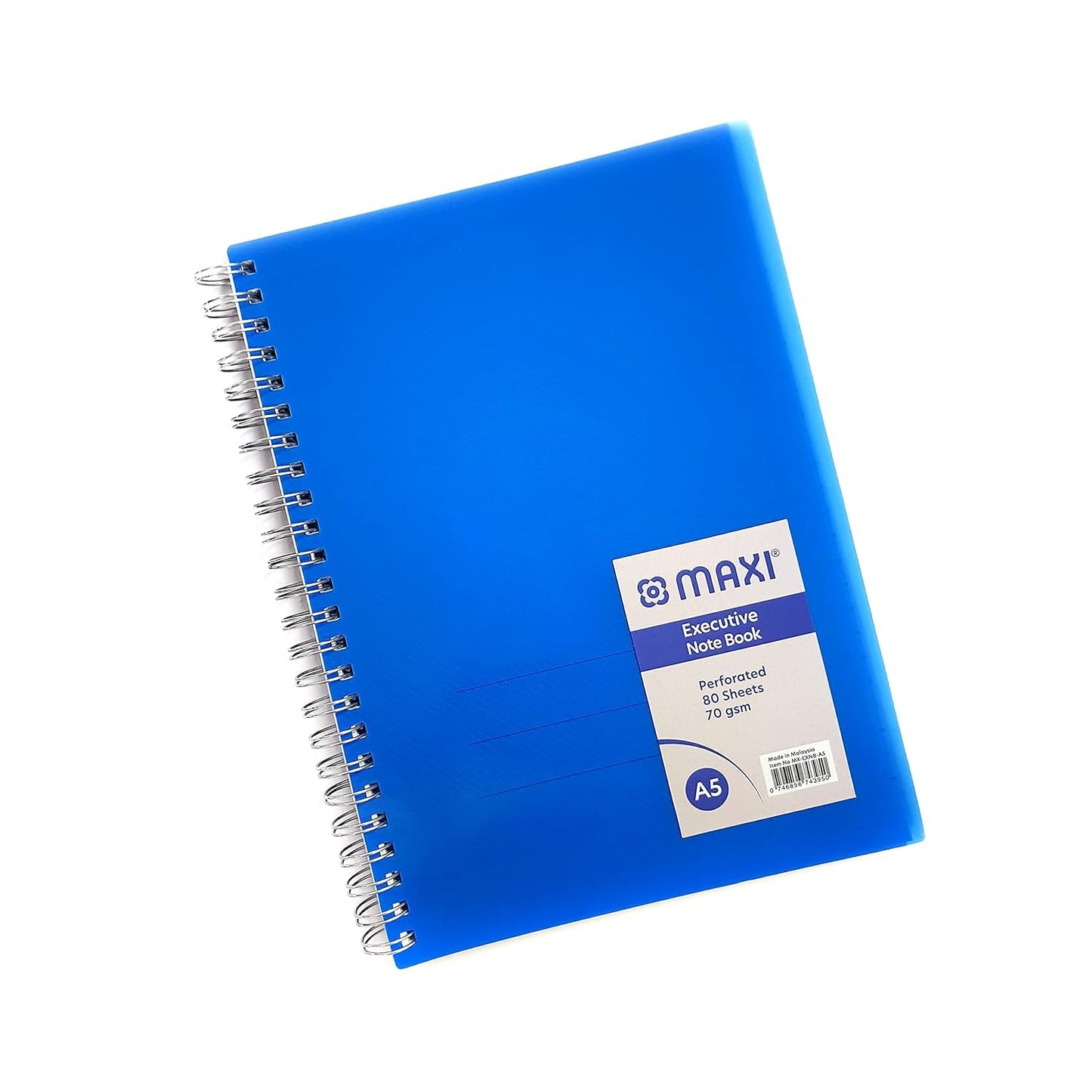 Maxi Wire Polypropylene Executive Notebook A5 80 Sheets, Assorted