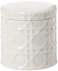 Kassatex ARN-CJ Rattan Cotton Jar, White