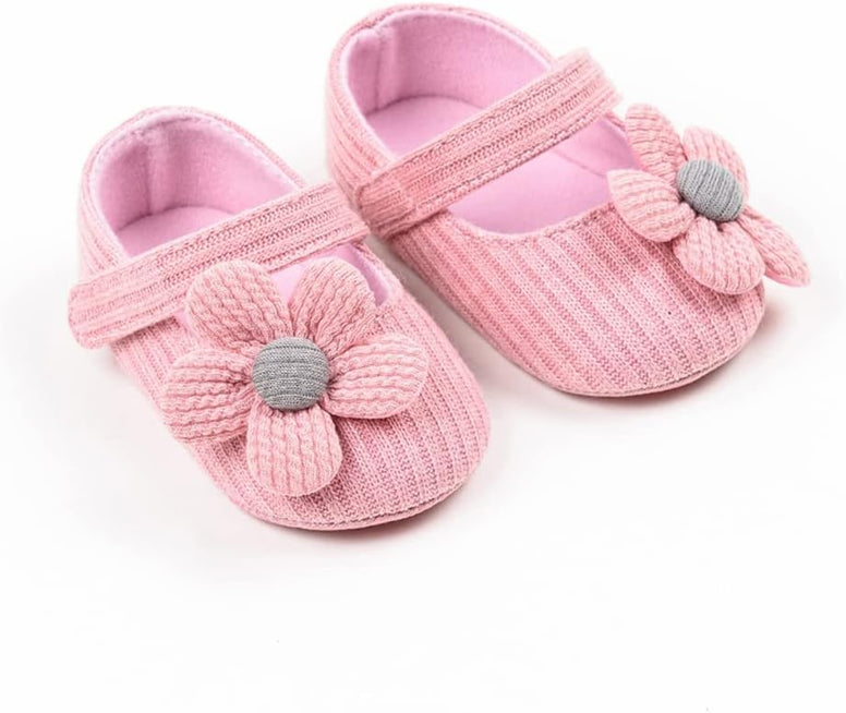 Sekantrol Infant Baby Girls Princess Mary Jane Flats Shoes,Toddler Soft Sole Wedding Dress First Walker Non-Slip Bowknot Pre-Walkers Shoes for 6 Months