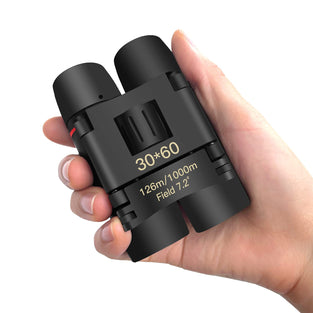 XVZ Compact, Portable Pocket Foldable Binoculars for Waterproof Bird Watching, Mountaineering, Black