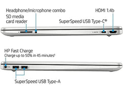 HP 2022 15.6" FHD Laptop, AMD Ryzen 5-5500U Processor, 32GB RAM, 2TB PCIe SSD, AMD Radeon Graphics, HD Webcam, Bluetooth, Wi-fi, Win 10, Silver, 32GB SnowBell USB Card