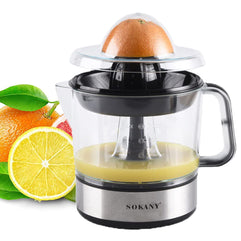 SOKANY Citrus Juicer Extractor, Compact Juicer for Healthy Juice, Oranges, Lemons, Limes, Grapefruit with Easy Pour Spout, Large Capacity 0.7L Easy-Clean (Schwarz 0,7l)