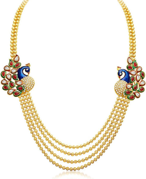 Sukkhi Elegant Gold Plated Wedding Jewellery Choker Necklace Set for Women