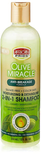 African Pride Olive Miracle Anti-Breakage 2 in 1 Shampoo and Conditioner 355 ml/12 fl.oz