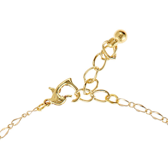 Alwan Gold Plated Medium Size Anklet with Infinity Symbol for Women - EE3816INFM