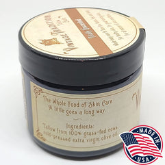 Beef Tallow Balm for Skin Care – Unscented, All Purpose Balm for Sensitive Skin Heals and Hydrates with Olive Oil + Tallow from Grass-Fed Cows – Beef Tallow for Skin by Vintage Tradition, 2 fl. oz.