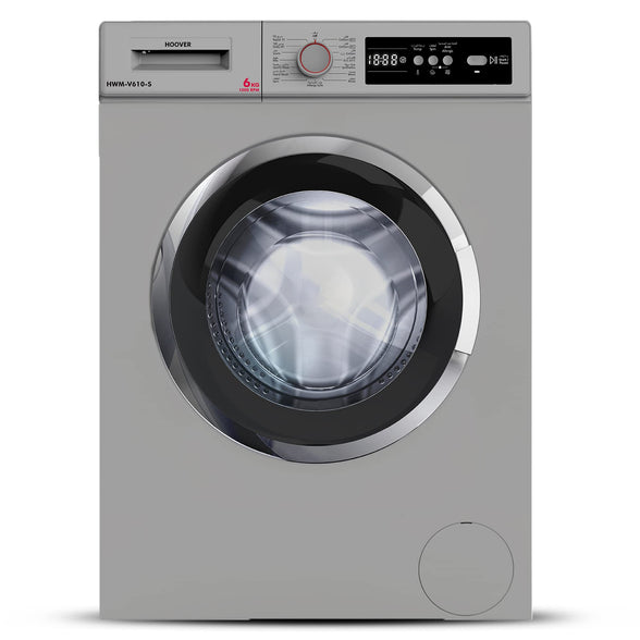 Hoover Hoover 6 Kg Front Load Fully Automatic Washing Machine, 1000 Rpm 15 Programs, Electronic Control System, Easy To Operate Clothes Washer, Made In Turkey, HWM-V610-S (Silver)