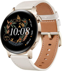 HUAWEI Watch GT 3 (42mm) GPS + Bluetooth Smartwatch (White) - International Version