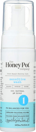 The Honey Pot PH Balanced Plant Based Herbal Infused Feminine Hygiene Natural Wash for Sensitive Skin Types (5.69fl. oz)