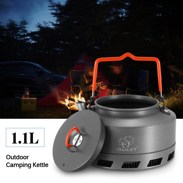 1.1L Portable Kettle Water Pot Teapot Coffee Pot Indoor Whistling Aluminum Alloy Tea Kettle Outdoor Camping Hiking Picnic Kettle