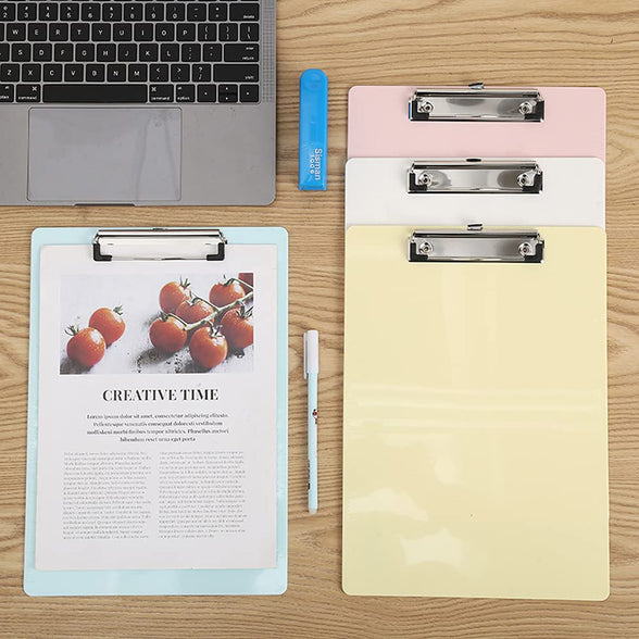 A4 Clipboard Set of 3, Multi Pack Clipboard (Random Color) Strong Holds 100 Sheets, Sturdy, portable, Clipboard Standard A4 Letter Size Clipboards for Nurses, Students, Office and Women, Clipboard Etc