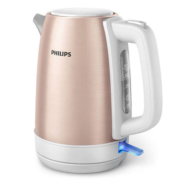 Philips Stainless steel Kettle, Daily Collection,Rose Gold Metallic/White HD9350/96,2 Years Warranty