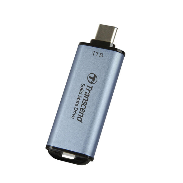 Transcend Portable SSD ESD300C 1TB USB Type-C 10Gbps PS4/PS5 Compatible, Blue - TS1TESD300C
