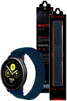 MARGOUN for Samsung Galaxy Watch Active 2 40mm / 44mm Nylon Woven Sport Loop Band Strap