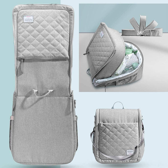 Sunveno Portable Baby Bed & bag- Grey