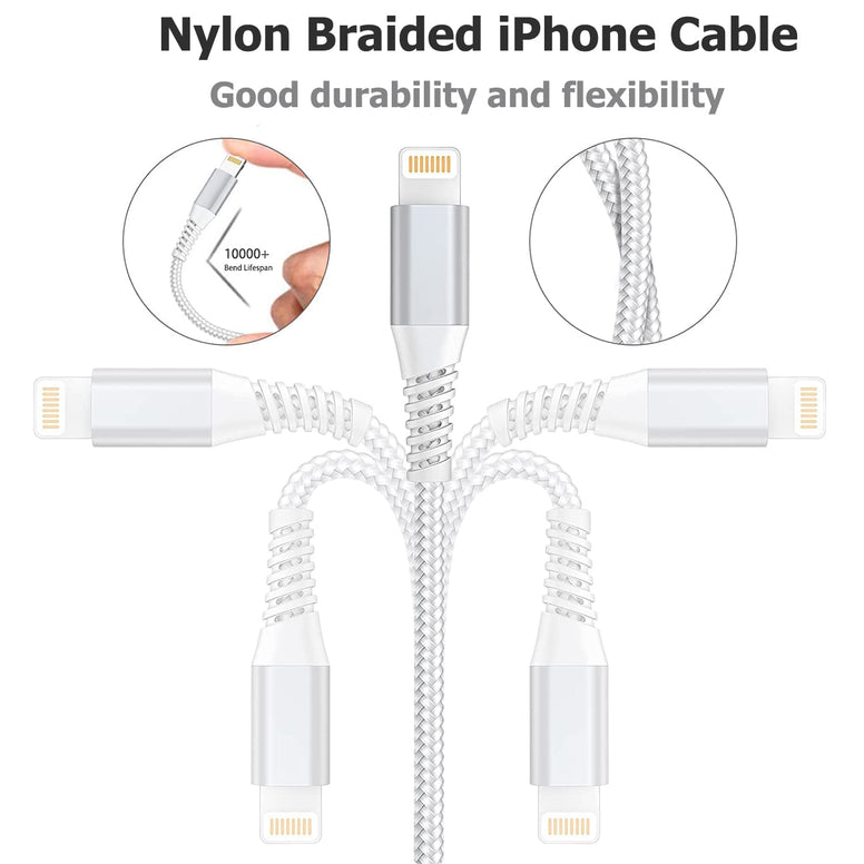 iPhone Charger Cable 3M 2Pack Aioneus Long iPhone Charging Cable MFi Certified Lightning Cable Braided iPhone Charger USB Fast Charging Lead for iPhone 13 12 11 Pro Max XR XS 10 8 7 Plus 6s 6 SE, iPad