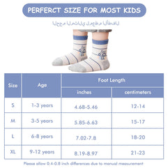 5 Pack Toddler Socks Fall Cute Non Slip Sock For 4-6 6-8 8-10 Years Old Boys Girls Baby Newborn Infants Kids