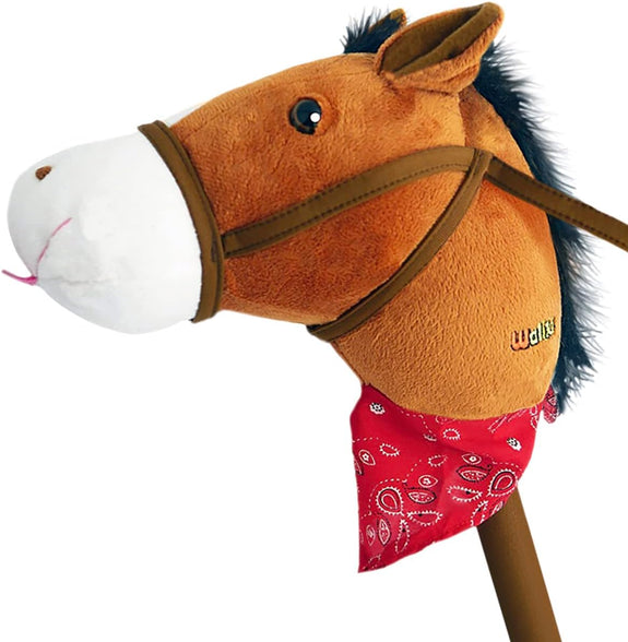 WALIKI TOYS Stick Horse (plush with Sound, for kids and toddlers)