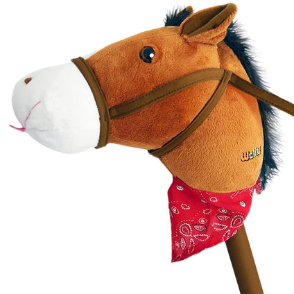 WALIKI TOYS Stick Horse (plush with Sound, for kids and toddlers)