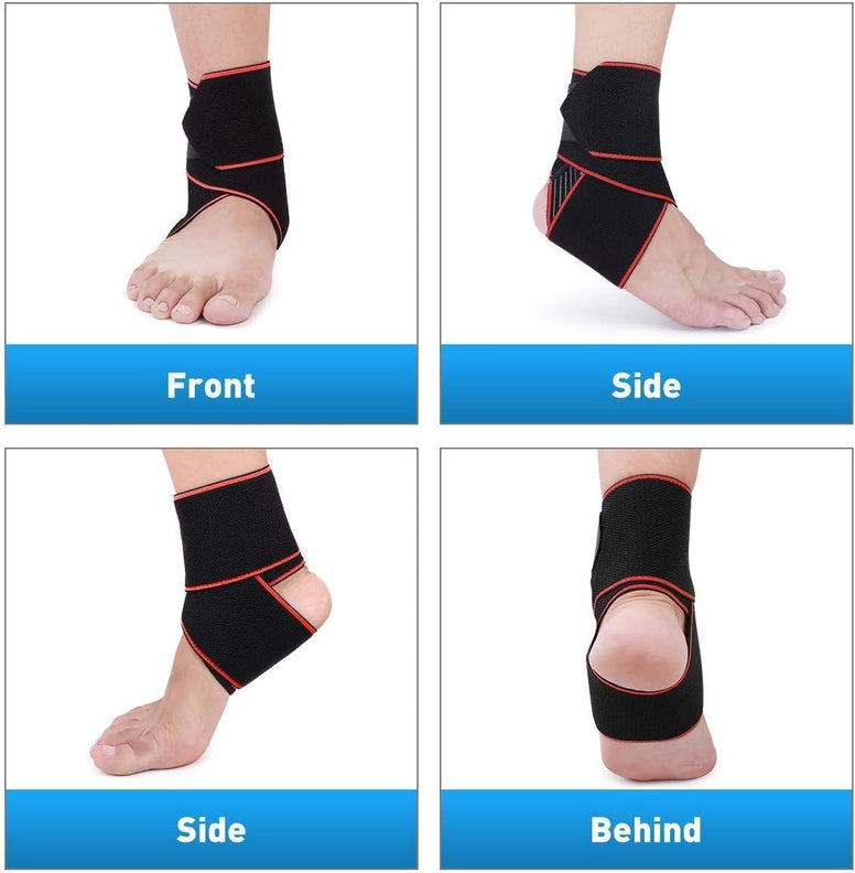COOLBABY 1 Piece Ankle Brace Non-Slip Adjustable Ankle Support Sports, Running, Gym, Tendonitis, Training Injury Healing